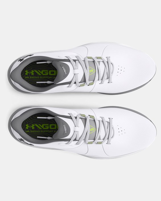 男士UA Drive Pro Spikeless高爾夫球鞋 in White image number 2